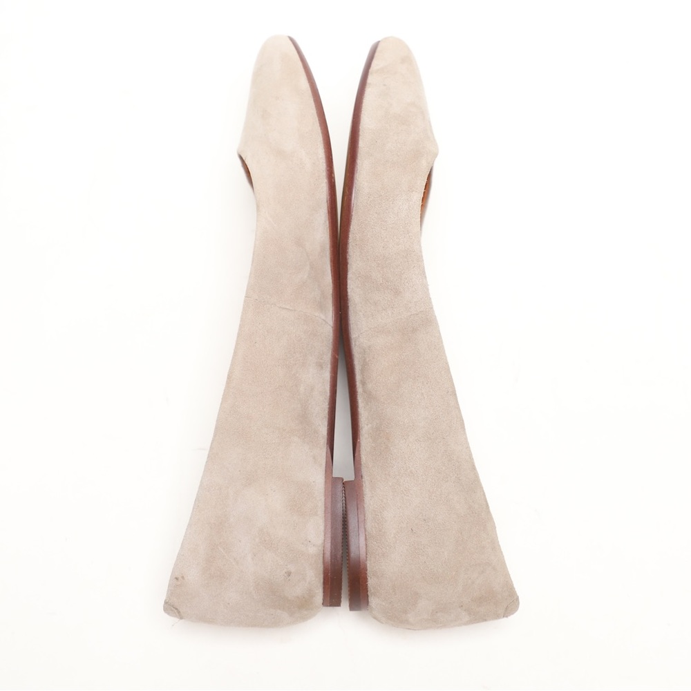 Madewell Beige Tan Sidewalk Skimmer Suede Flats Slip On Shoes. - Picture 6 of 9
